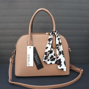 NWT ISABELLE VEGAN DOME SATCHEL HANDBAG CROSSBODY